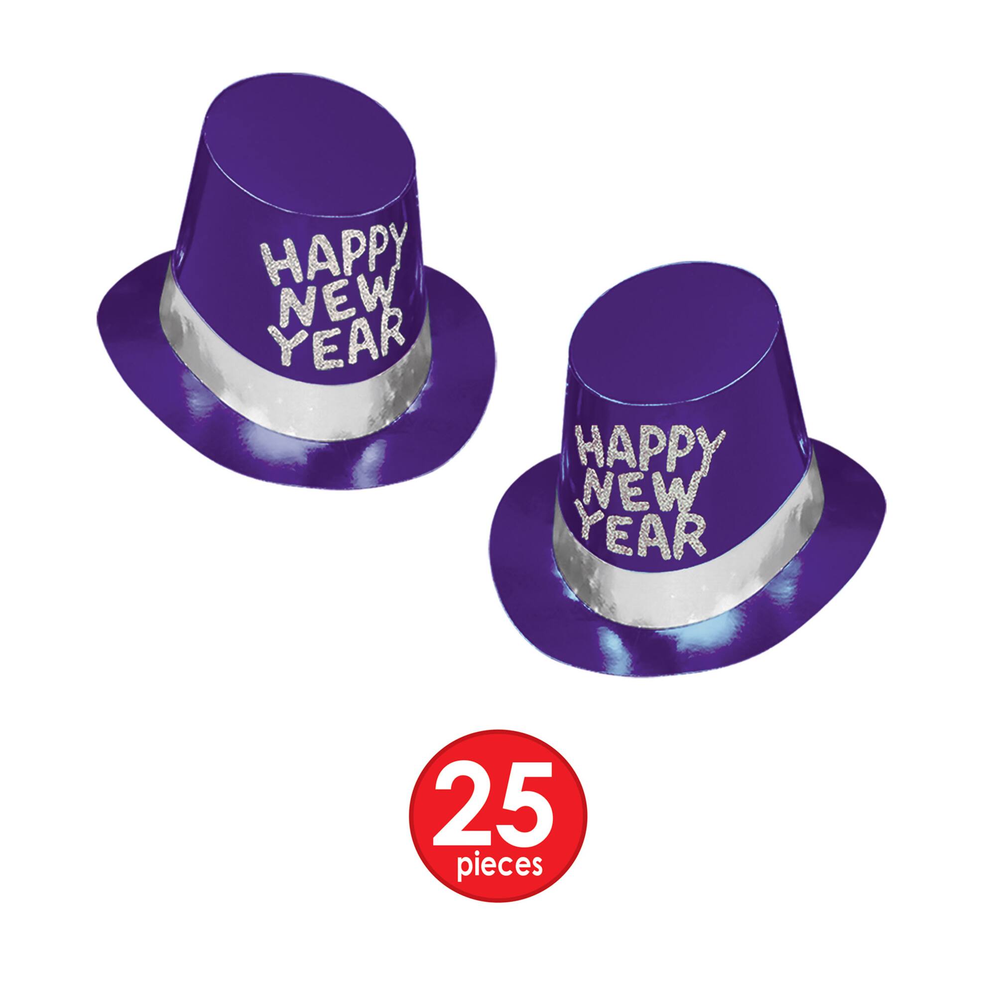 Beistle Silver & Purple New Year Passion Party Favor Kit for 50